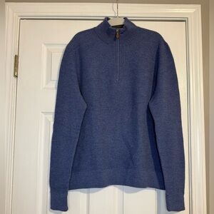 Brooks Brothers Extra Fine 100% Merino Wool Quarter Zip